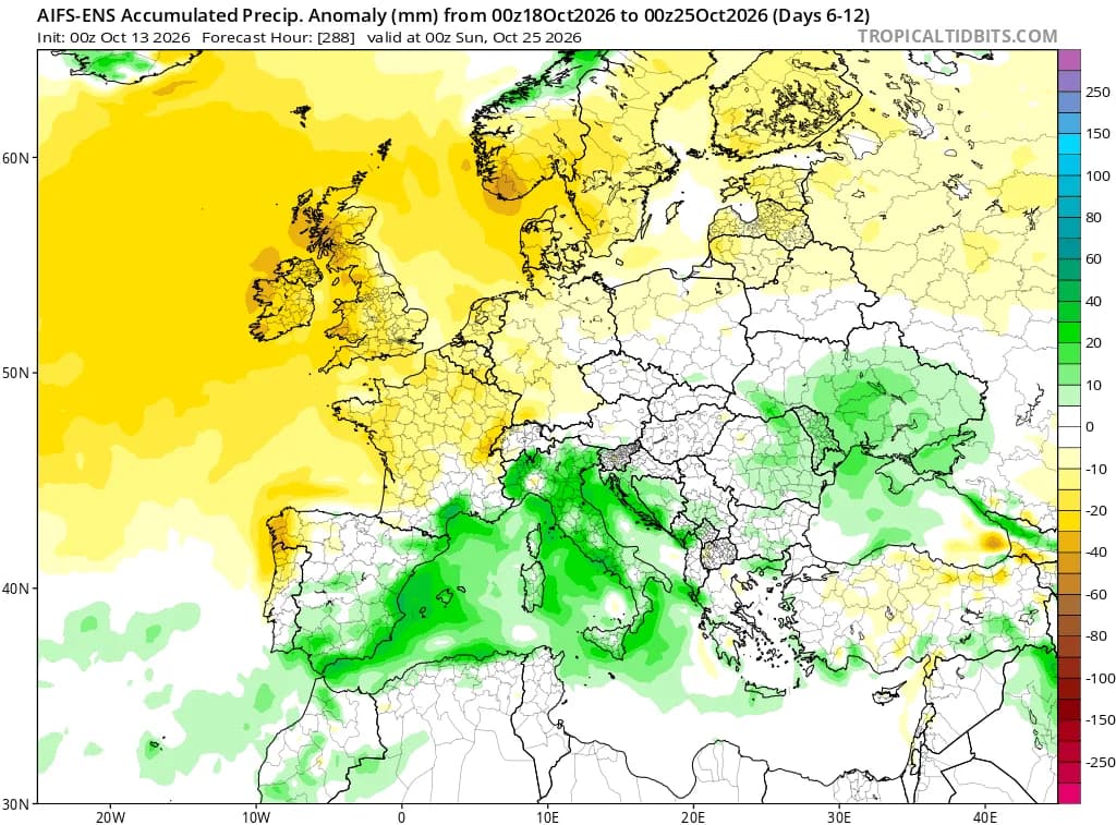 Sécheresse Europe du nord/nord-ouest, humidité Europe du sud